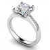 Princess Diamond Shoulder Set Ring