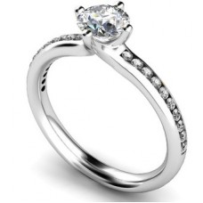 Shoulder Set Diamond Engagement Ring