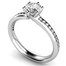 Shoulder Set Diamond Engagement Ring