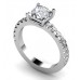 Princess Diamond Shoulder Set Ring