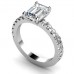 Emerald Diamond Shoulder Set Ring