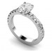 Cushion Diamond Shoulder Set Ring Cushion Diamond Shoulder Set Ring