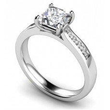 Princess Diamond Shoulder Set Ring