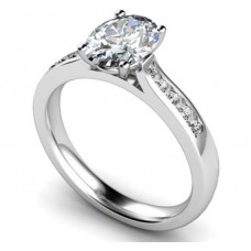 Oval Diamond Shoulder Set Ring Oval Diamond Shoulder Set Ring