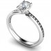 Oval/round Diamond Shoulder Set Engagement Ring