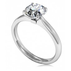 Agi 0.92ct Si2/f Four Claw Set Round Diamond Solitaire Ring