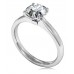 Agi 0.92ct Si2/f Four Claw Set Round Diamond Solitaire Ring