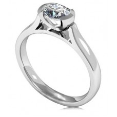 Unique Oval Diamond Engagement Ring