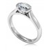 Unique Semi Rubover Round Diamond Engagement Ring