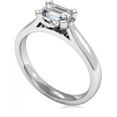 Unique Emerald Diamond Engagement Ring