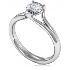 Unique Modern Pear Diamond Engagement Ring
