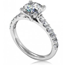 Round Shoulder Set Diamond Engagement Ring