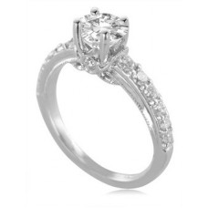 Round Diamond Shoulder Set Ring