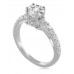 Round Diamond Shoulder Set Ring