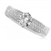 Three Row Vintage Round Diamond Ring