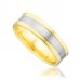 5mm Flat Court Two Tone Wedding Ring