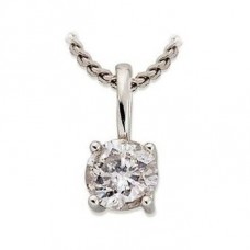 Traditional Round Diamond Solitare Pendant