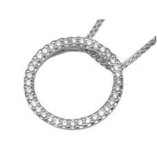 Round Diamond Slider Pendant