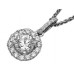Round Diamond Single Halo Pendant