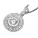 Round Diamond Single Halo Pendant