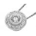 Round Diamond Single Halo Pendant