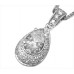 Pear Diamond Double Halo Pendant