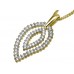 Double Pear Shaped Round Diamond Designer Pendant
