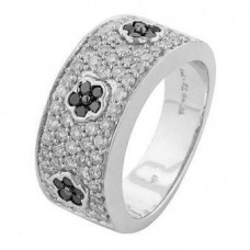 Classic Black & White Diamond Designer Ring