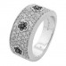 Classic Black & White Diamond Designer Ring