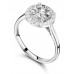Round Diamond Single Halo Ring