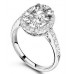 Oval Diamond Shoulder Set Ring