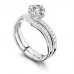 Diamond Shoulder Set Ring With Matching Band