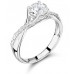 Round Shoulder Set Diamond Engagement Ring