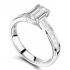 Radiant Diamond Shoulder Set Ring