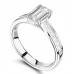 Radiant Diamond Shoulder Set Ring