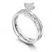Princess Diamond Shoulder Set Ring With Matching Band