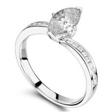 Marquise Diamond Shoulder Set Ring