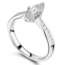 Marquise Diamond Shoulder Set Ring