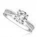 Round Shoulder Set Diamond Engagement Ring