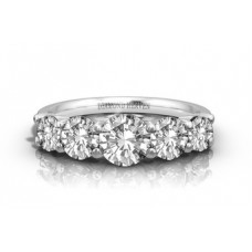 5 Stone Round Diamond Half Eternity Ring