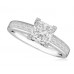 0.75ct Si2/g Princess Cut Diamond Shoulder Set Ring