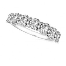 7 Stone Round Diamond Half Eternity Ring