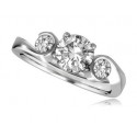 Designer Round Diamond Trilogy Ring