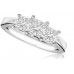 0.75ct Si1/f Princess Diamond Trilogy Ring