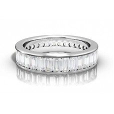 Certified 1.00ct I1/fg Baguette Diamond Ring