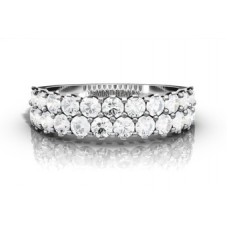 Two Row Round Diamond Eternity Ring