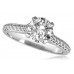 0.74ct Si2/f Round Diamond Shoulder Set Ring