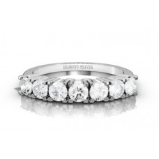 7 Stone Round Diamond Half Eternity Ring