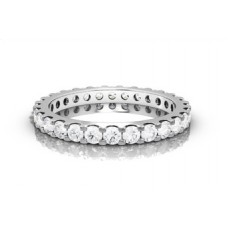 Igl Certified 1.00ct Si/fg Round Diamond Full Eternity Ring