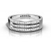 Triple Row Round Diamond Dress Ring